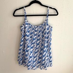 Anthropologie E by Eloise Blue Bird Tank Size XS